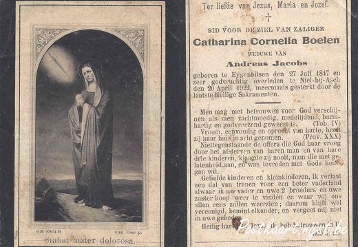 Boelen Catharina Cornelia °1847 +1922