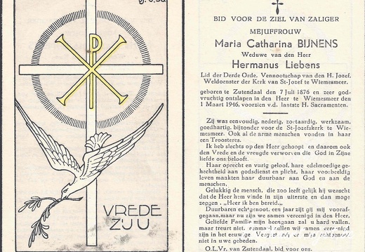 Bijnens Maria Catharina °1879 +1946