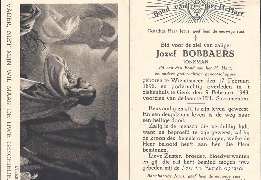 Bobbaers Jozef °1898 +1943