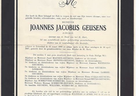 Geusens Joannes (Sjang) °1899 +1957